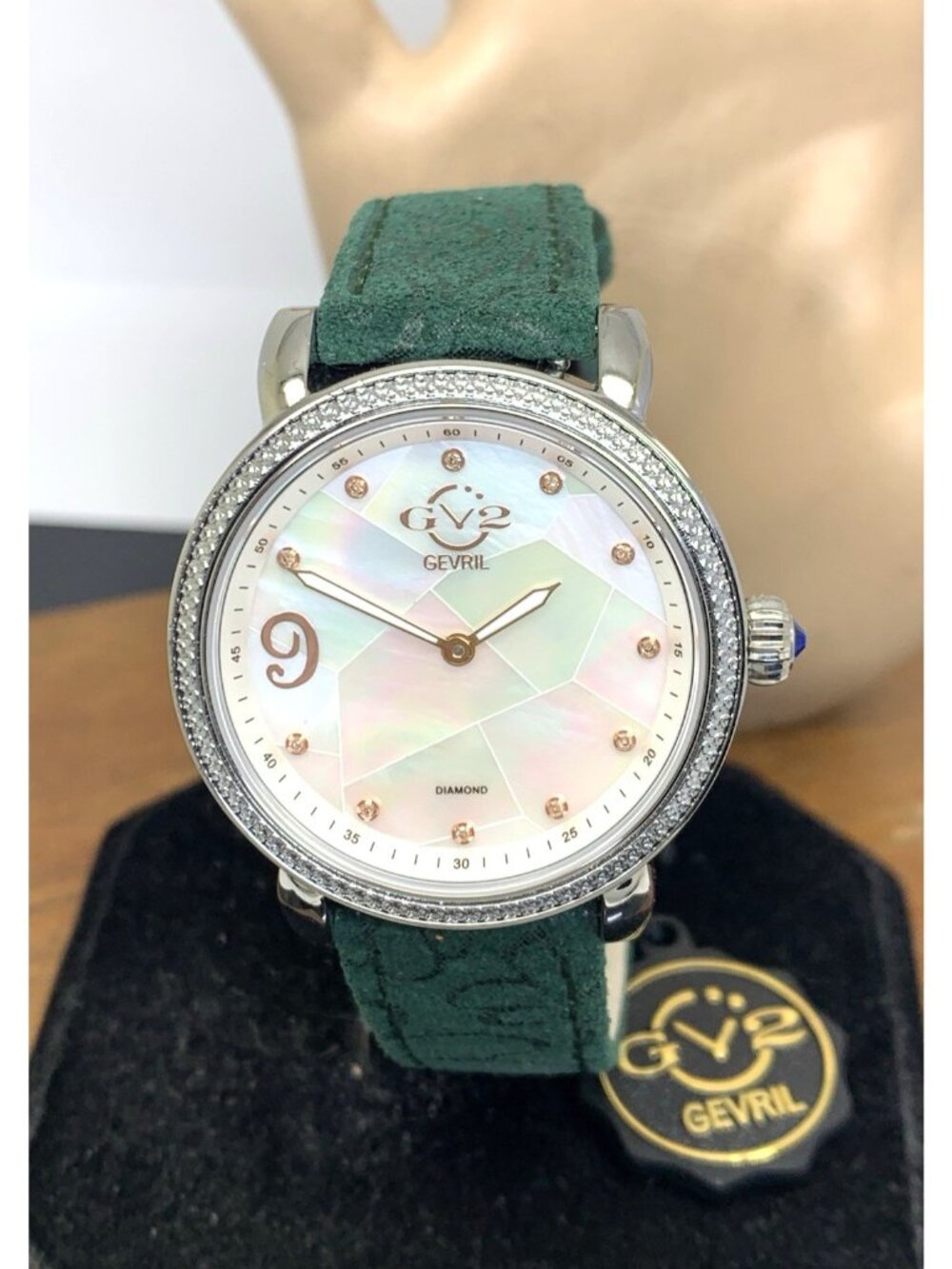 GV2 by Gevril Women's Watch 12600 Ravenna Swiss Quartz Mother of Pearl Dial 37mm